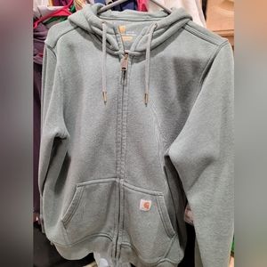 Carhartt zip up sweatshirt Large hunter green